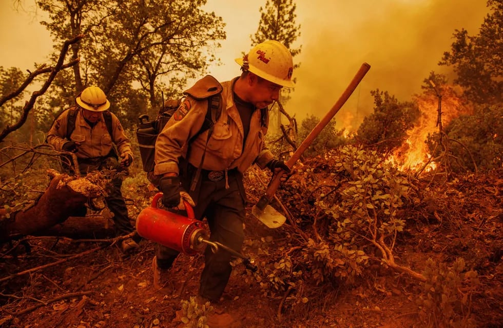 Los bomberos luchan contra las llamas en California.