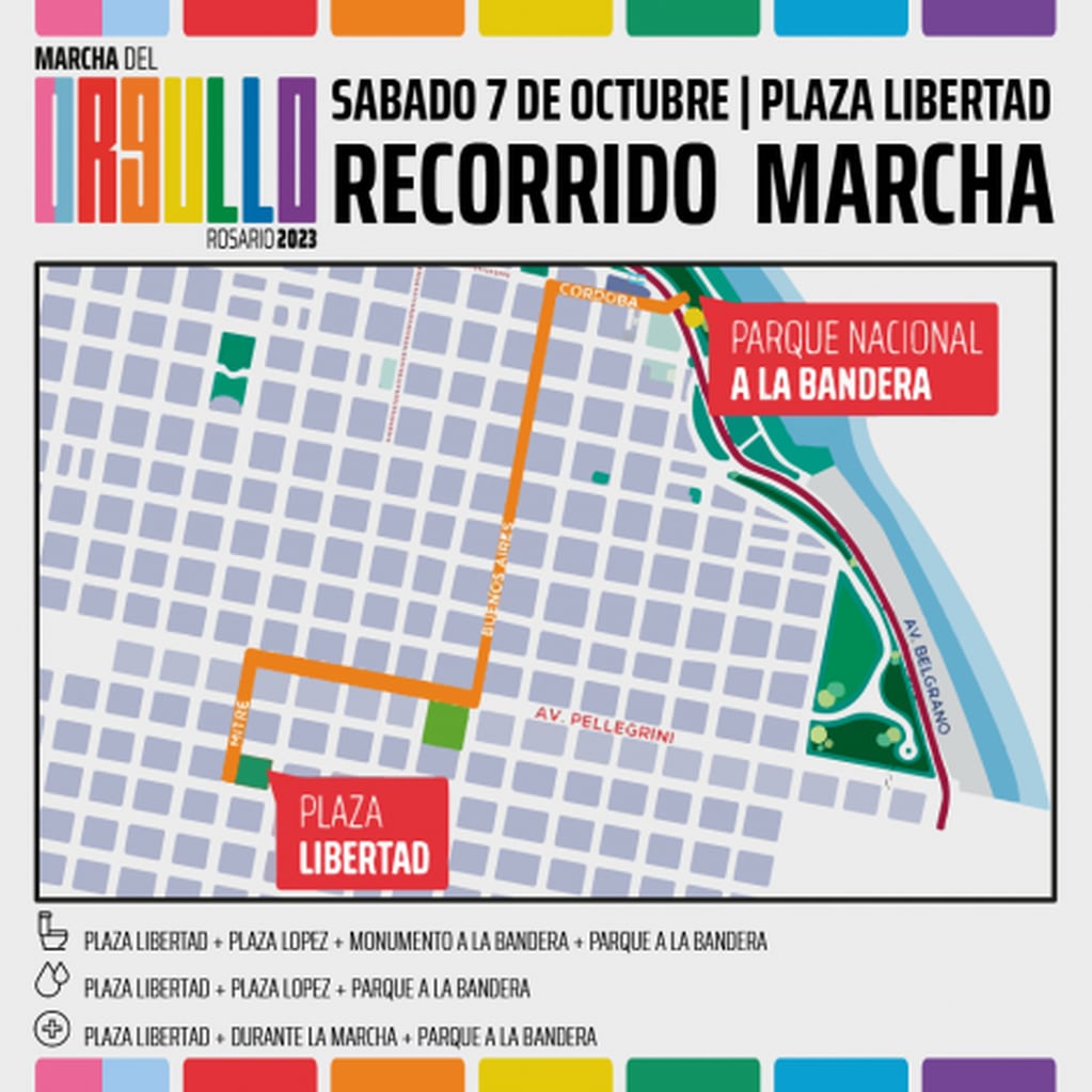 La marcha será a las 17, pero convocan desde las 13 en Plaza Libertad.