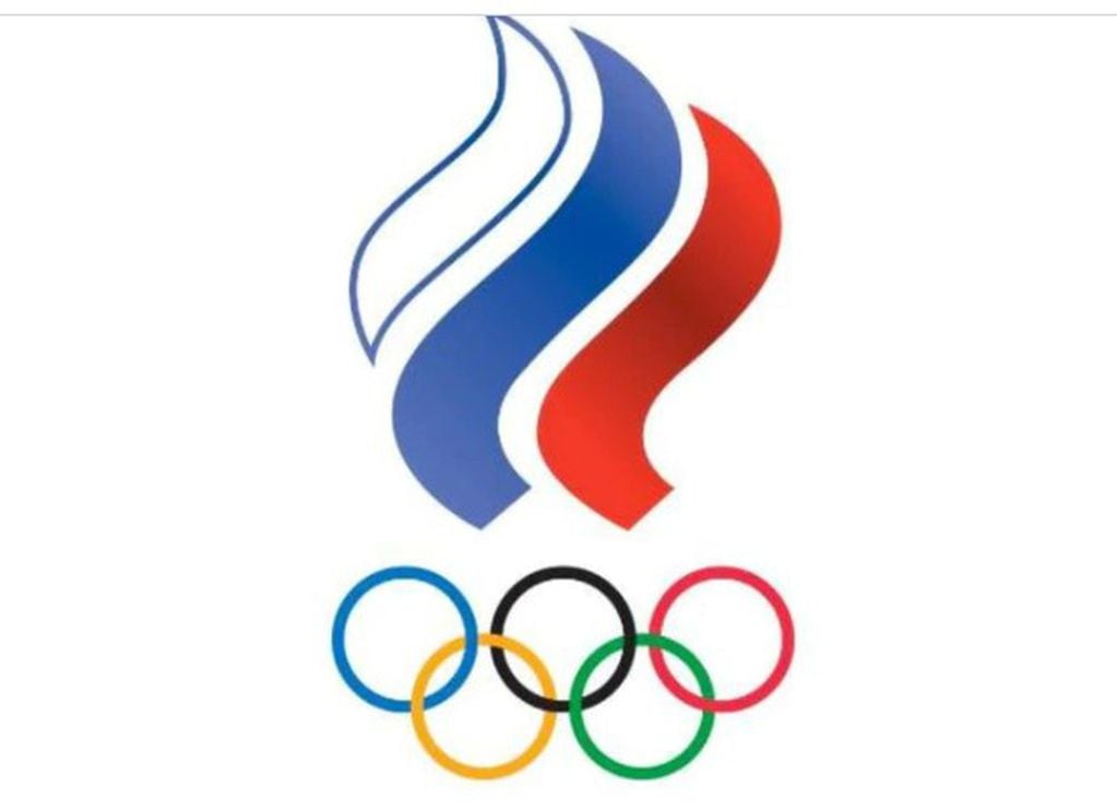 La bandera del Comité Olímpico Ruso.