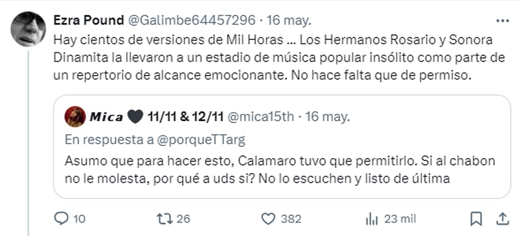 Andrés Calamaro habló sobre la versión de "Mil horas" de Lali Espósito