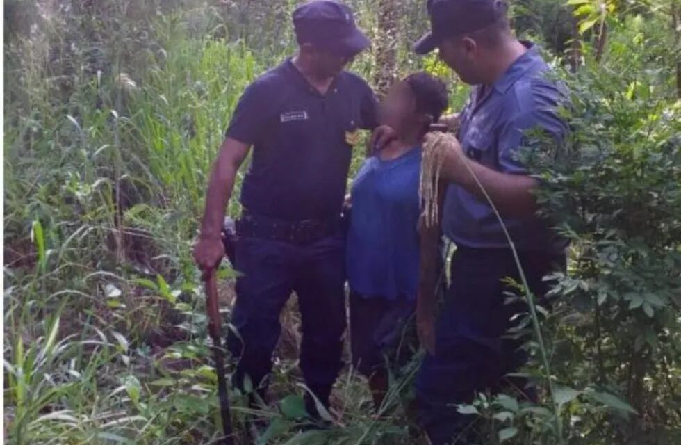 Se extravió cuando fue a bañarse a un arroyo con su familia. Garuhapé.