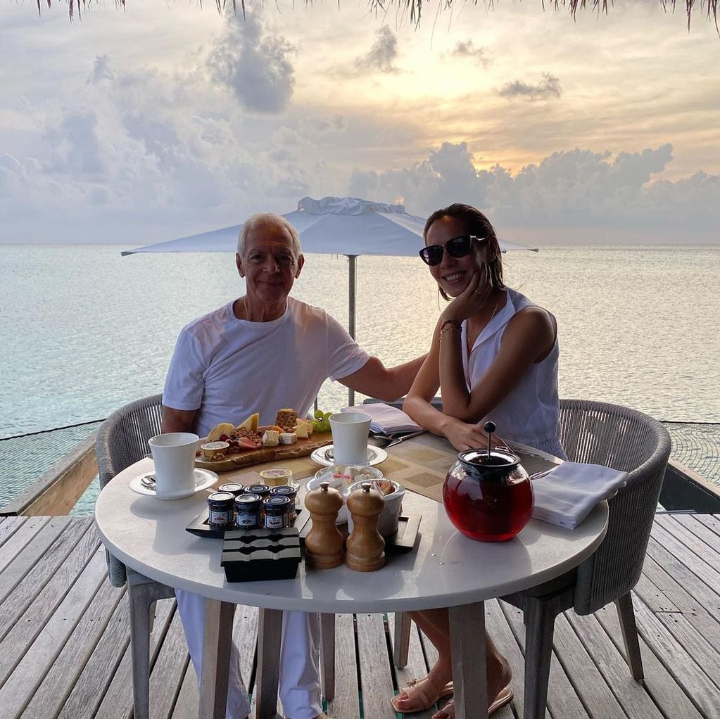 Eduardo y Elina Costantini en las Maldivas.