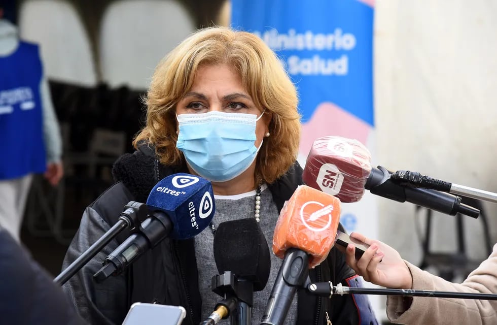 La ministra de Salud de Santa Fe, Sonia Martorano, brindó una conferencia de prensa.