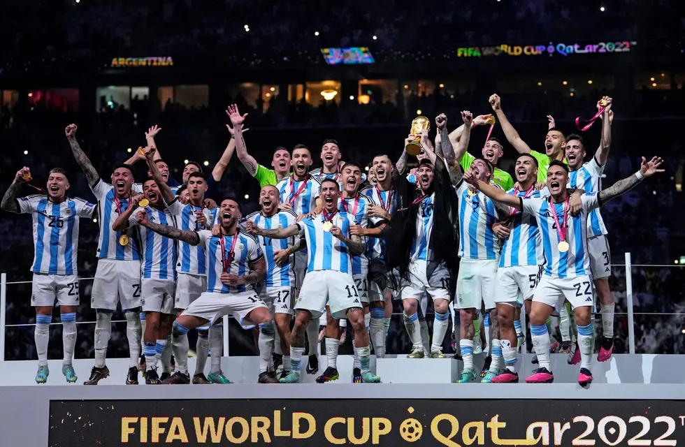 La Argentina es campeona del mundo y la alegría no tiene fin. Foto: AP