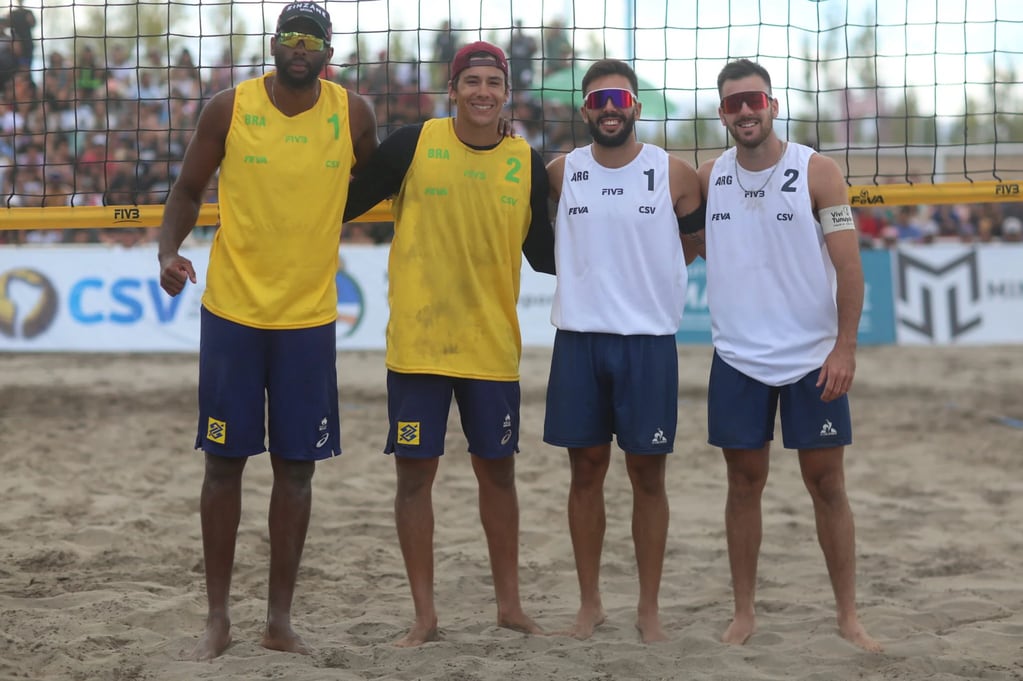Sudamericano de beach vóley en Malargüe: los protagonistas de la final masculina.