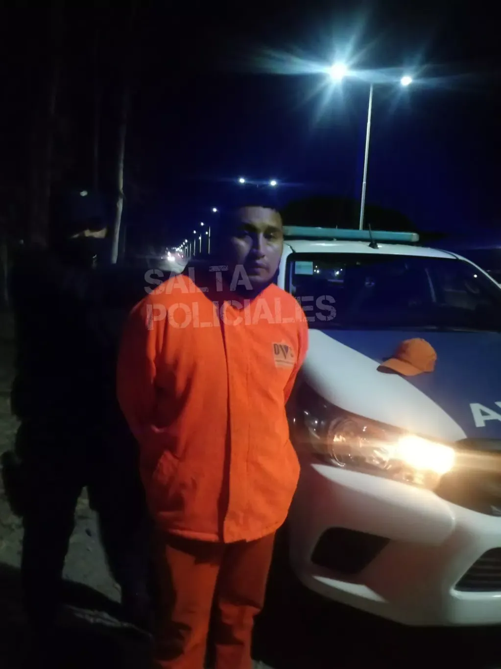 Juan Carlos Cuadra al momento de su detención