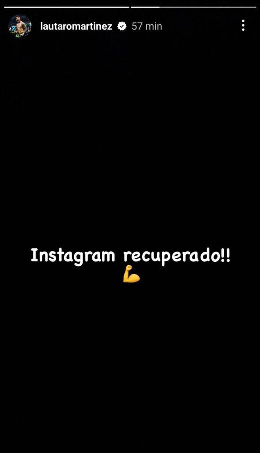 Lautaro Martínez disipó los rumores de separación y recuperó su cuenta de Instagram.