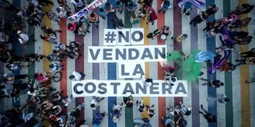 Movilización en la Legislatura contra del proyecto "privatizador" en Costa Salguero