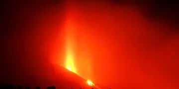 Erupcion del volcan en la isla de La Palma
