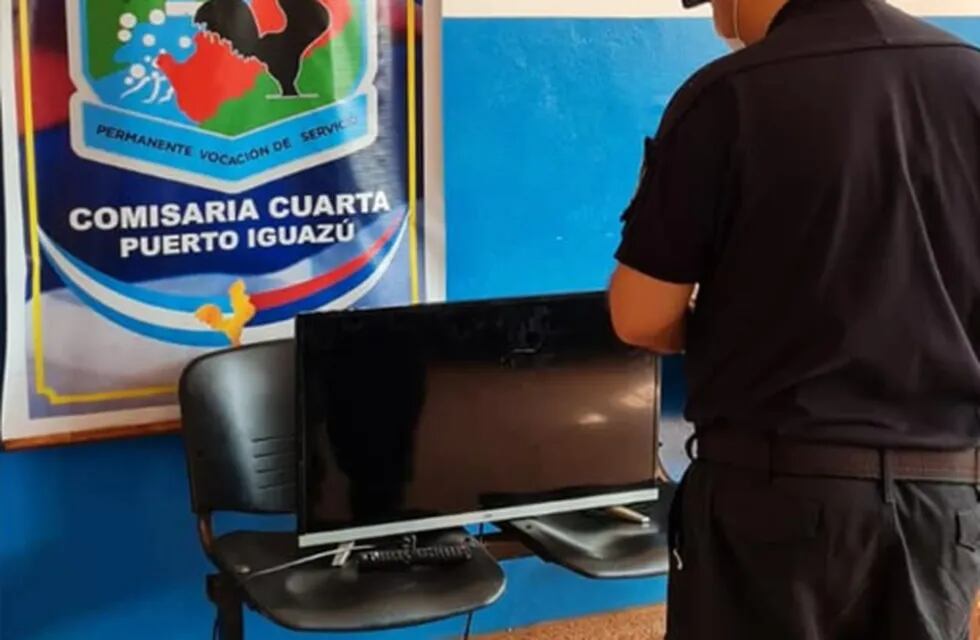 Recuperan un televisor robado en Puerto Iguazú.