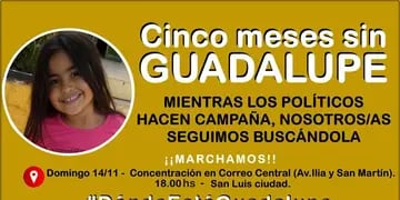 Marcha por la aparición de Guadalupe Lucero