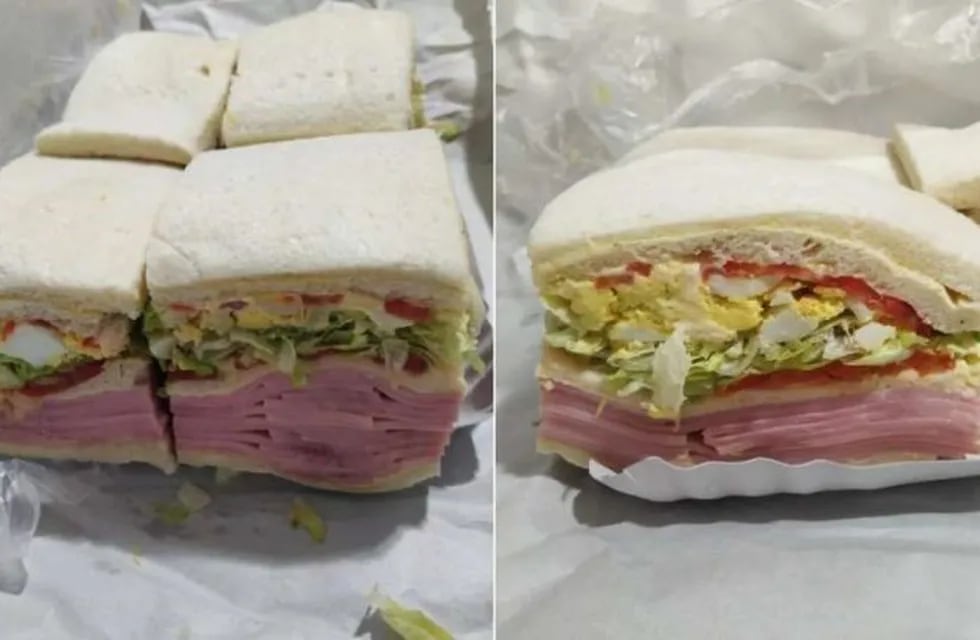 Sandwiches de miga gigantes de Mendoza.