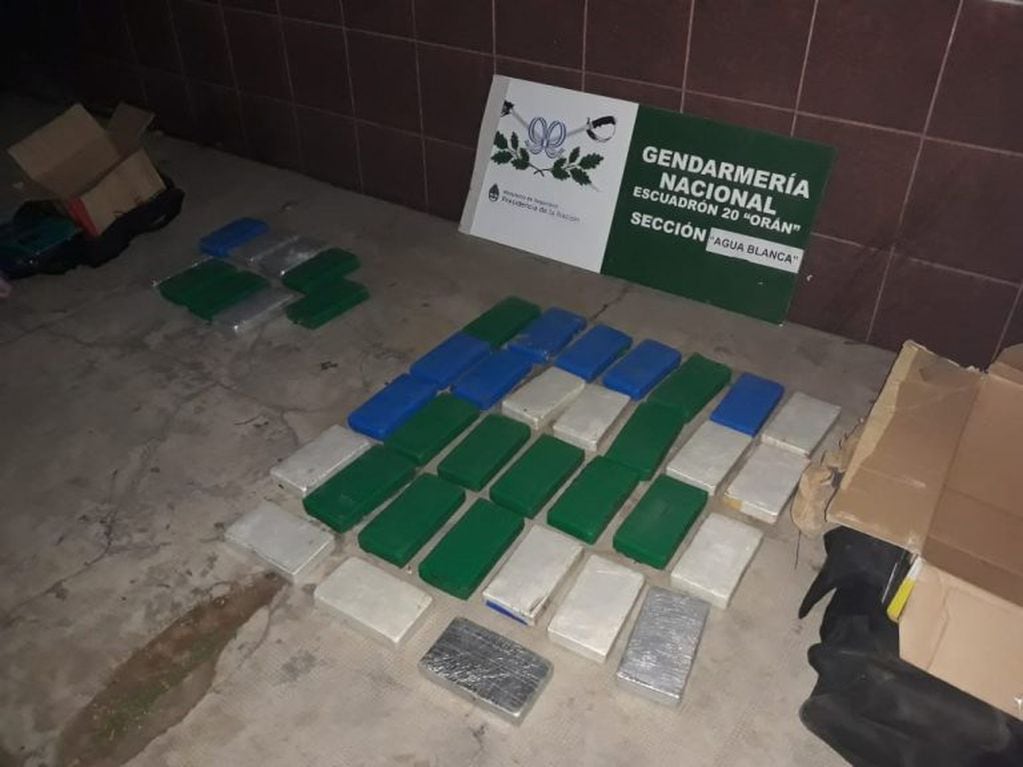 Los 42 kilos de cocaína secuestrados en el operativo "Mulas Blancas".