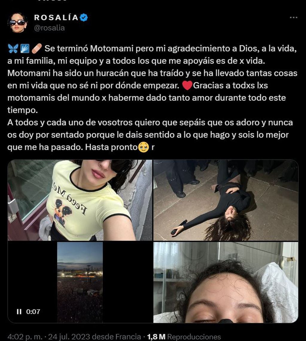 Rosalía se despide del "Motomami world tour"