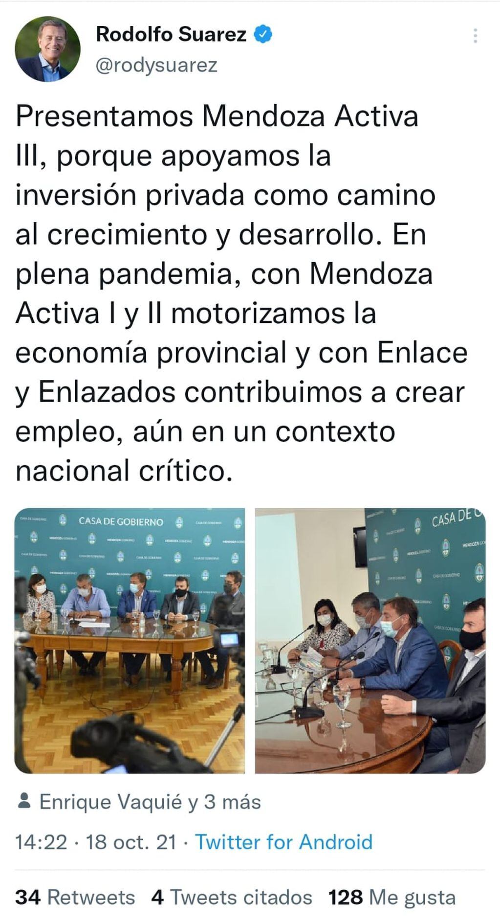 El gobierno presentó la tercera etapa de Mendoza Activa.