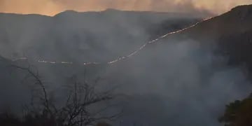 Incendios en la zona de Candonga, Sierras de Córdoba