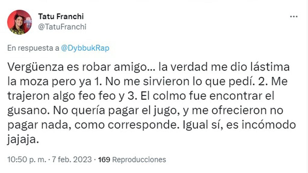 La mala experiencia de una usuaria al pedir una merienda en un bar