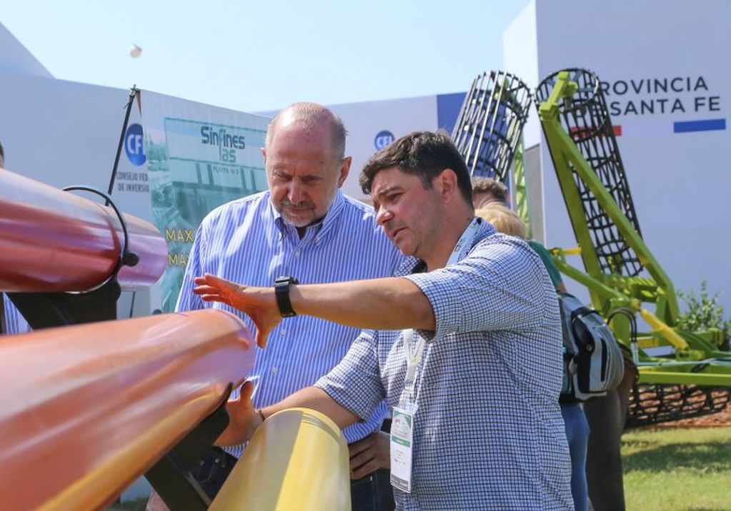 El gobernador de Santa Fe, Omar Perotti, participó de la apertura  oficial de Expoagro 2020. (Prensa Perotti)