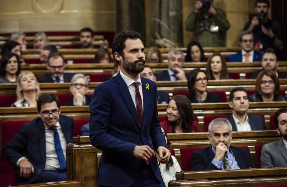 Roger Torrent tras ser elegido presidente del Parlamento de Cataluña