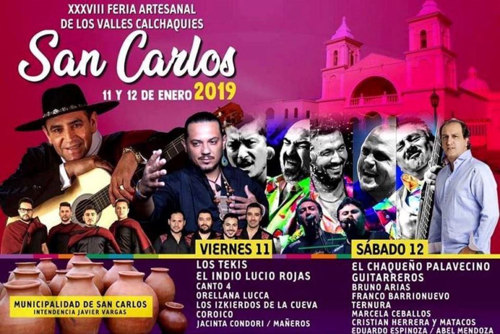 Cartelera artística del Festival de San Carlos (Web)