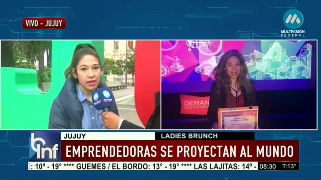 Medios de la región siguen la actividad de la referente Patricia Sánchez como embajadora de la comunidad internacional de mujeres LadiesBrunch en Jujuy.