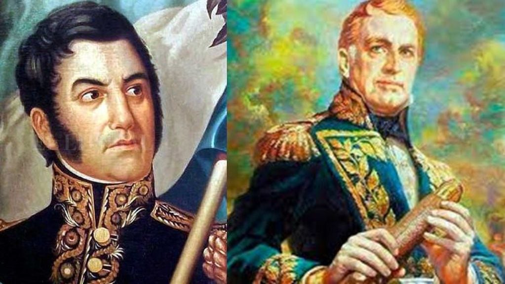 San Martín y Brown, dos próceres que lucharon por la independencia nacional.