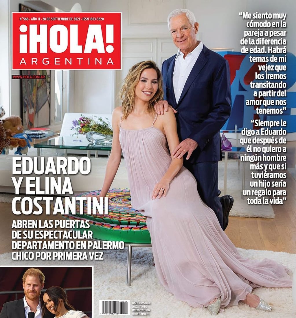 Elina Fernández y Eduardo Costantini, súper enamorados.