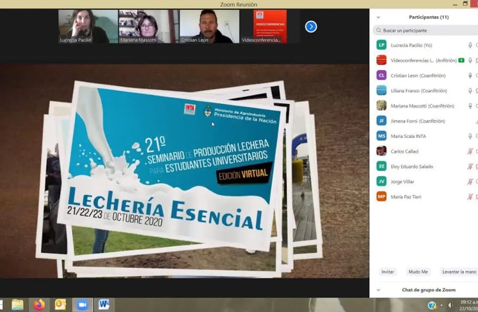 21 Seminario de Lechería del INTA, en modo virtual