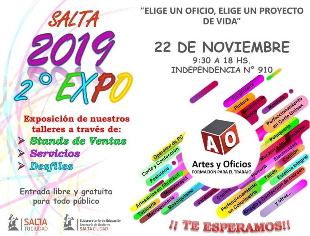 Exposición de la Escuela de Artes y Oficios 2019 (Facebook Artes y Oficios - Municipalidad de Salta)