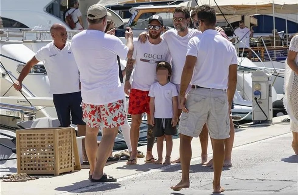 Messi en familia en Ibiza