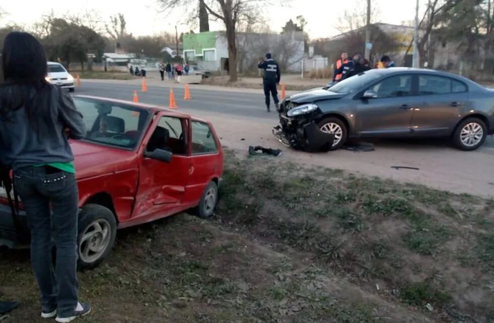 Accidente vial en Anisacate sobre Ruta Provincial N° 5.