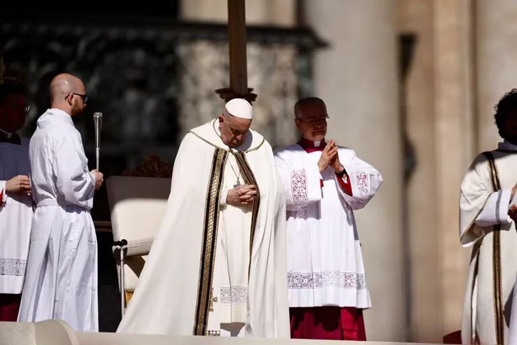 El papa Francisco durante la ceremonia de Pascua de este domingo.