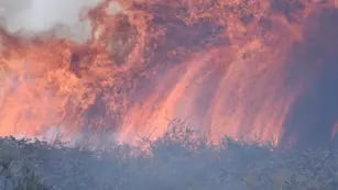 Incendio en Huerta Grande. (La Voz)