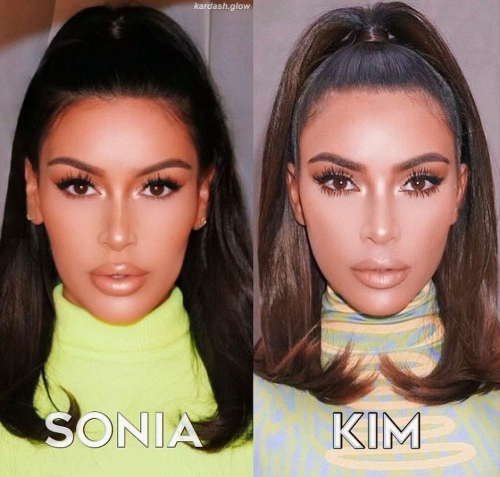 Sonia y Kim, idénticas. Foto: Instagram.