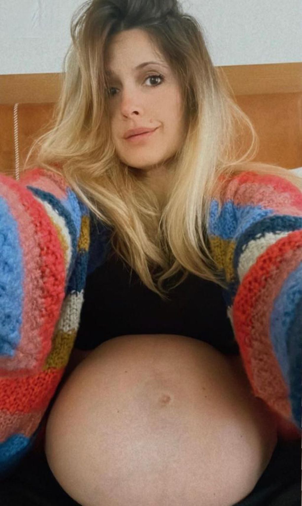 El tierno posteo de Macedo anunciado la semana 29 de embarazo y atravesando los últimos meses antes de la llegada de su bebé.