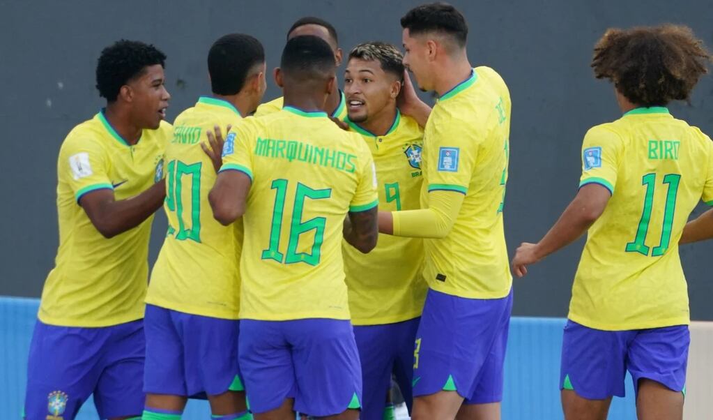 Brasil festejó en La Plata ante Túnez y se metió en cuartos de final. Foto: Gentileza.