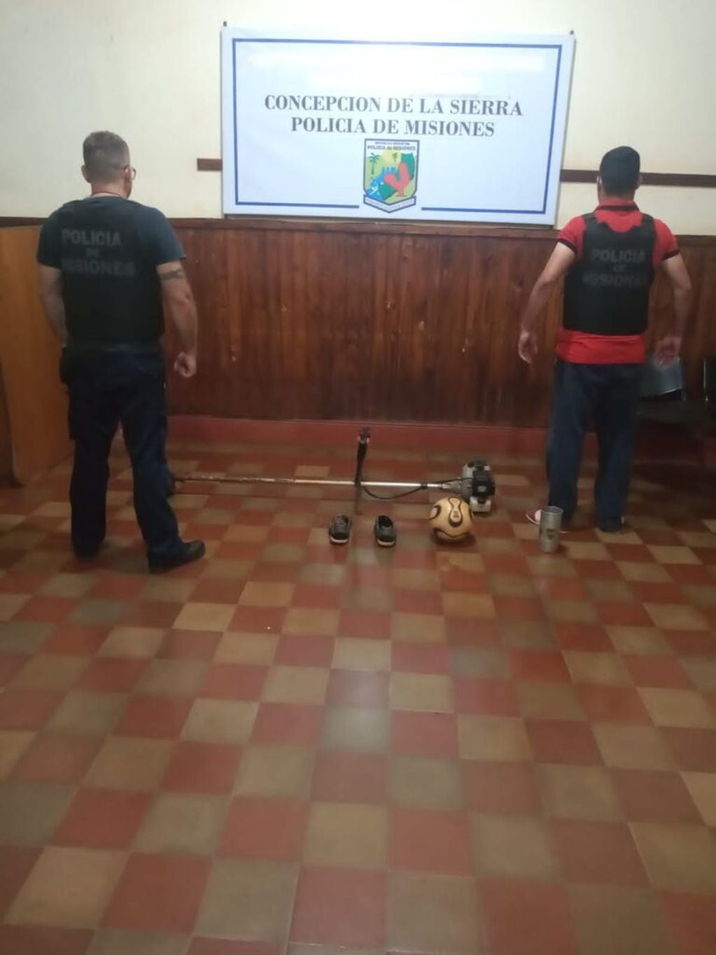 Recuperan objetos que habían sido robados en Concepción de la Sierra.