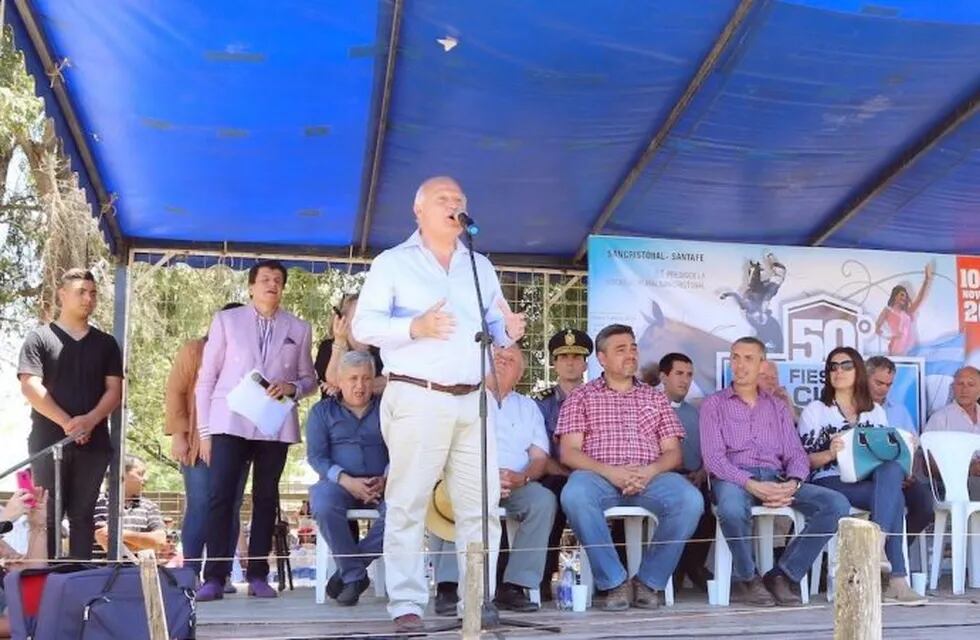 El ex intendente inauguró la Fiesta Nacional del Caballo en San Cristóbal. (Prensa Gobierno de Santa Fe)