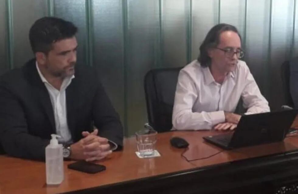 Facundo Torres, ministro de Gobierno, y Osvaldo Giordano, de Finanzas, informaron sobre un nuevo envío de fondos de Nación.