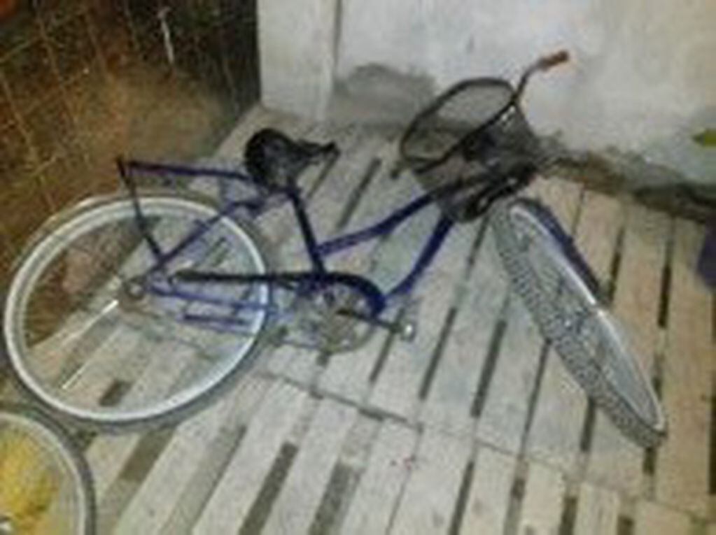 La bicicleta sustraída en la localidad santafesina. (Info Más)