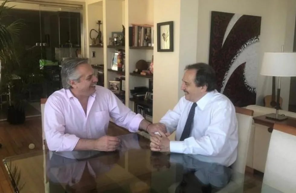 Alberto Fernández con Ricardo Alfonsín. (crédito prensa Alberto Fernández)