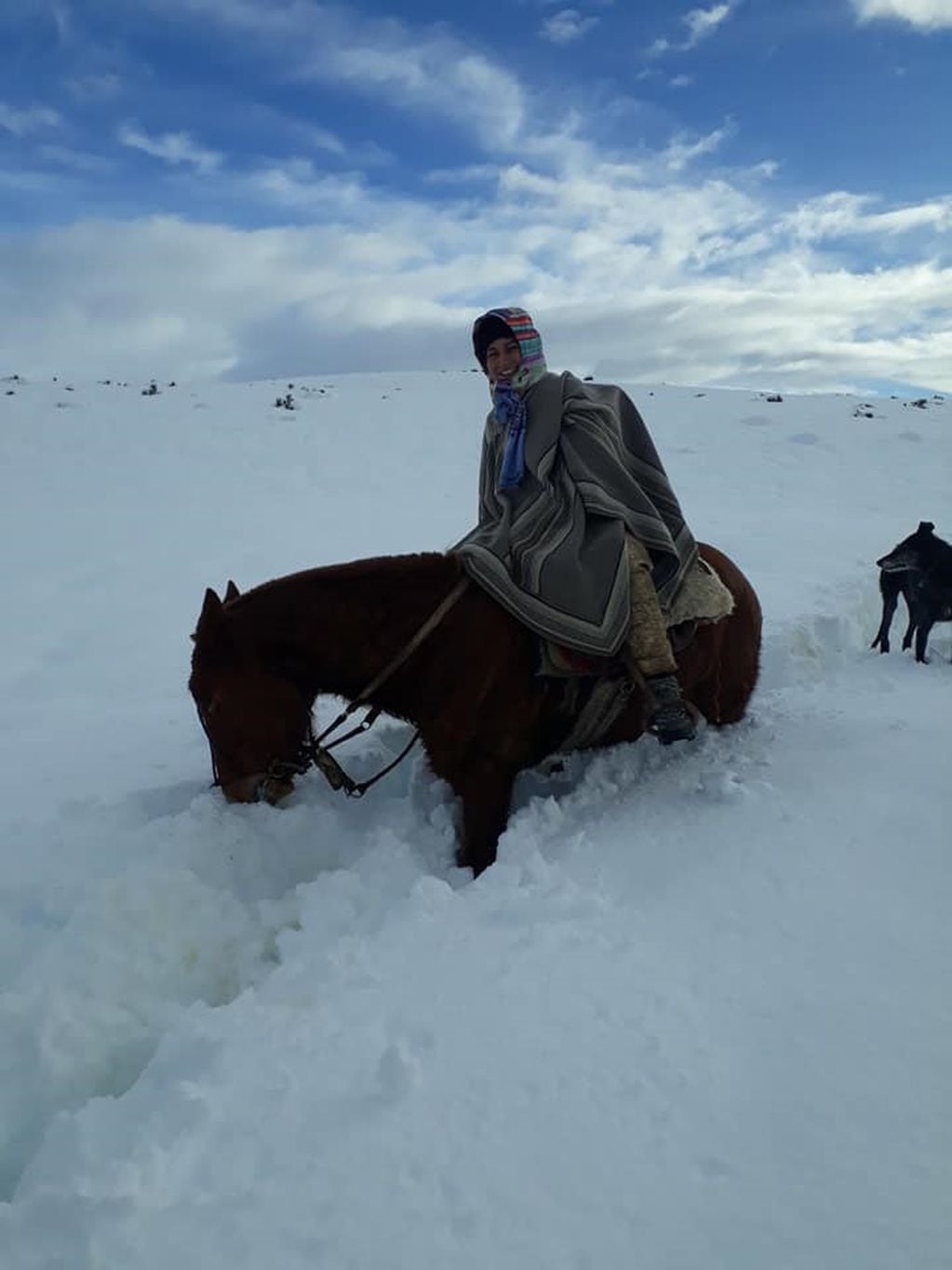 Personal sanitario recorren kilómetros sobre la nieve a caballo para trabajar en zonas rurales
