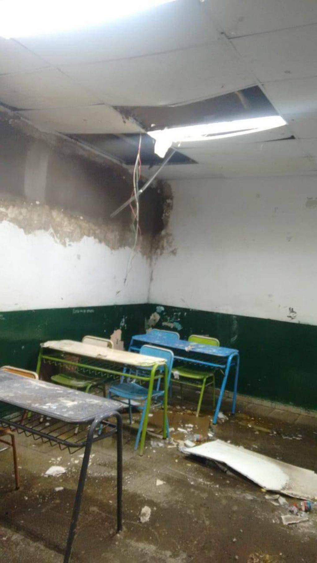 Inundaciones en colegios de Córdoba