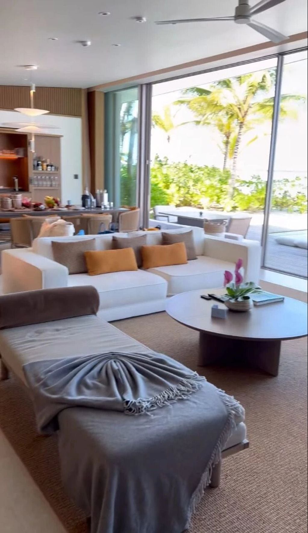 El lujoso hotel de Maldivas donde se hospeda Wanda Nara con su familia.
