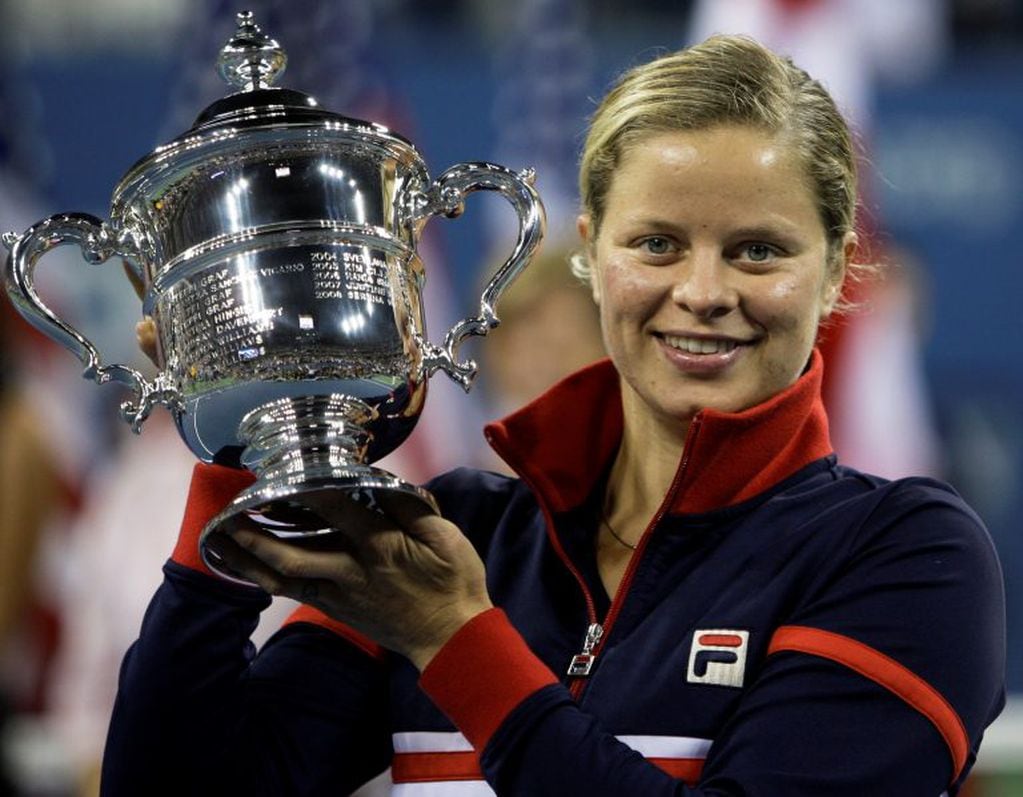 Kim Clijsters, tras ganar el US Open 2009. (AP)