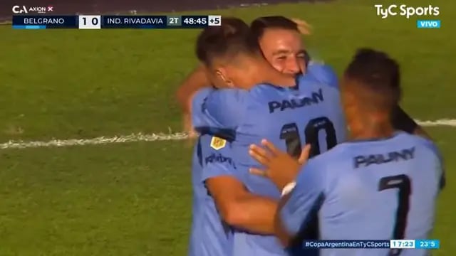 Ibrahim Hesar liquidó el partido para Belgrano ante Independiente Rivadavia en La Rioja por Copa Argentina