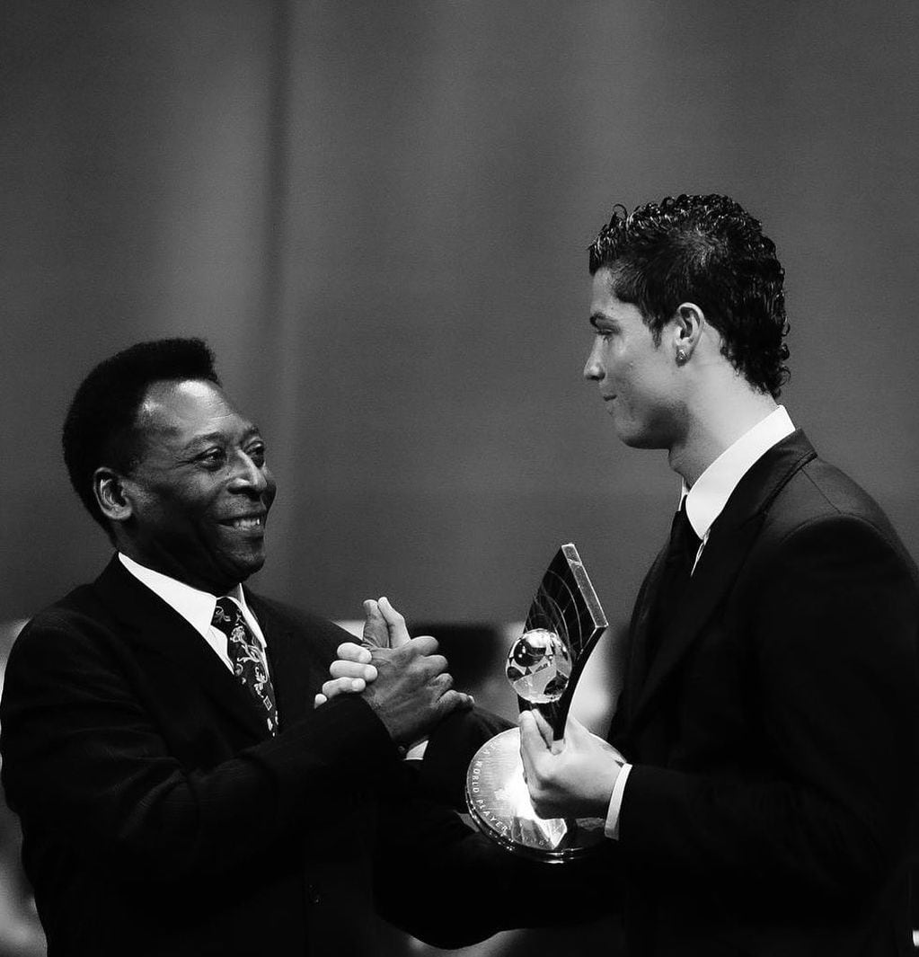 La foto que subió Cristiano Ronaldo para despedir a Pelé.