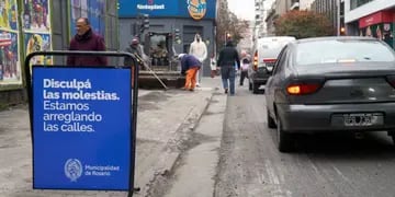 Trabajos de reparación en calle San Lorenzo