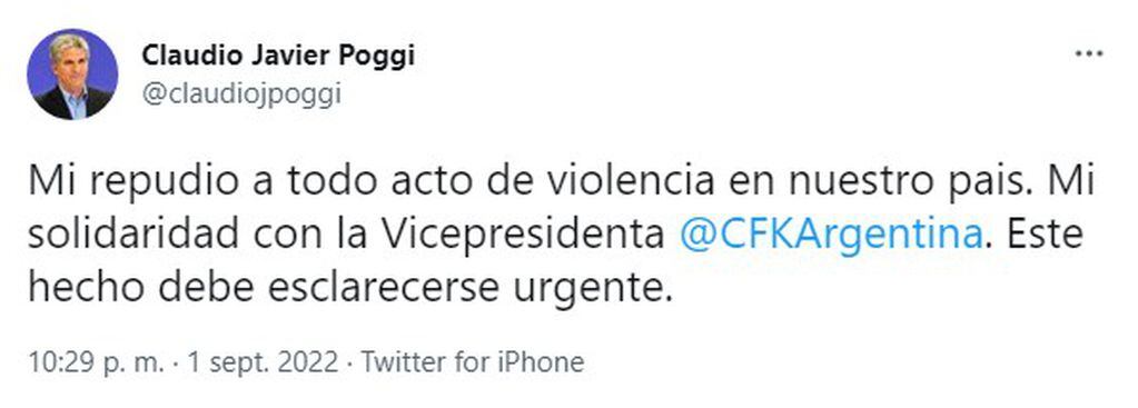 Repudio contra el intento de asesinato de CFK, por parte de Claudio Poggi.
