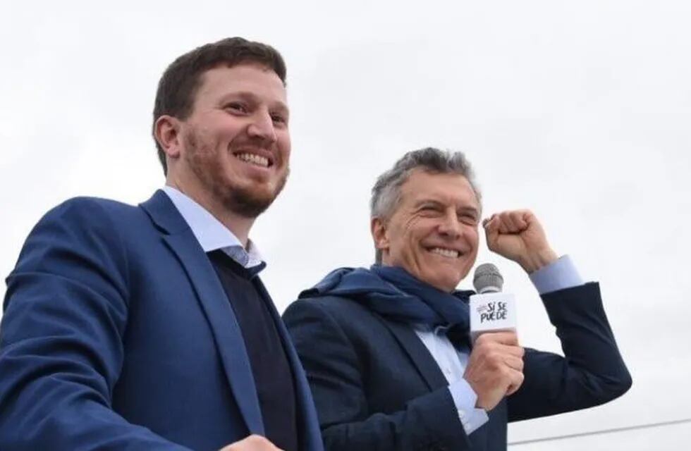 Federico Angelini junto a Mauricio Macri. (@fangelini)